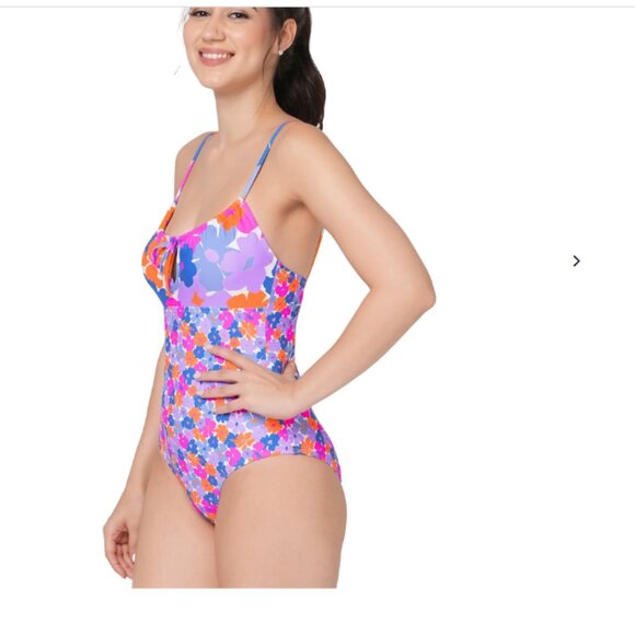 Roxy Daisy Days Keyhole One Piece Swimsuit Size Medium NWT - Picture 3 of 12